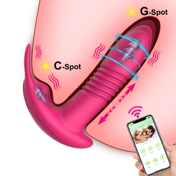 APP Control Telescopic Vibrator for Women - G Spot Stimulato - Image 4