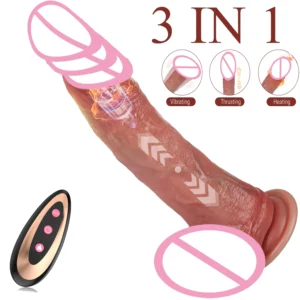 Realistic Vibration Thrusting Dildo - Adult Sex Toy for Wome