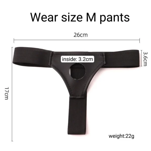 Hollow Dildo Leather Pants Strap-On | Adult Men Women Anal P - Image 5