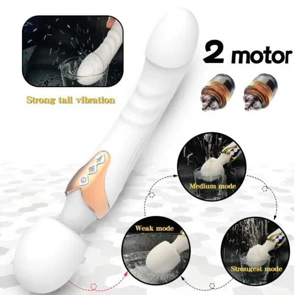 Dual Head Clit Vibrator, AV Magic Wand Stimulator for Women - Image 3