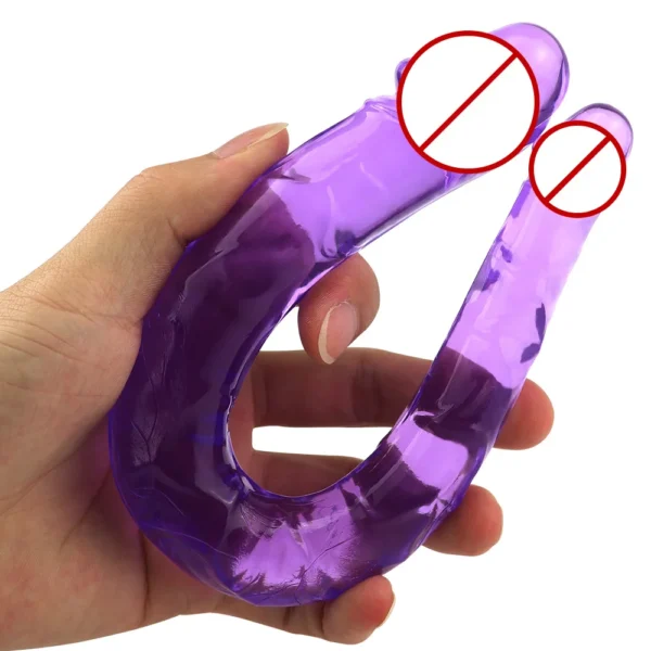 U Shape Double Dildos Sex Toy for Couples & Gay, 18cm - Image 4