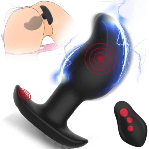 Electric Shock Vibrating Anal Prostate Massager for Couples