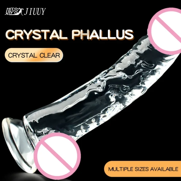 Realistic Dildo with Suction Cup | Jelly Fake Dick for Adult - Image 3