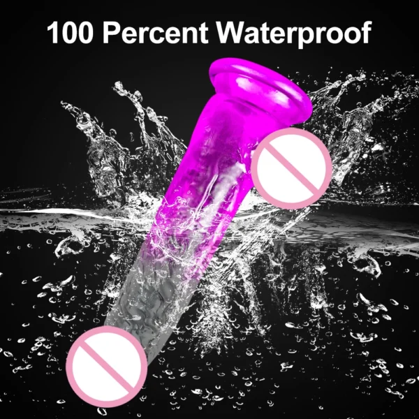 Realistic Large Jelly Dildo - Women's Anal & Vaginal Sex Toy - Image 5
