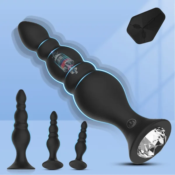Remote Control Anal Plug Vibrator for Couples Play